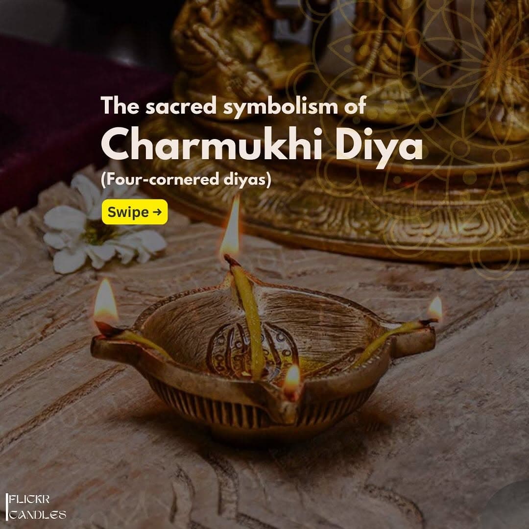 My grandmother always lit the four-cornered diyas differently… 🪔