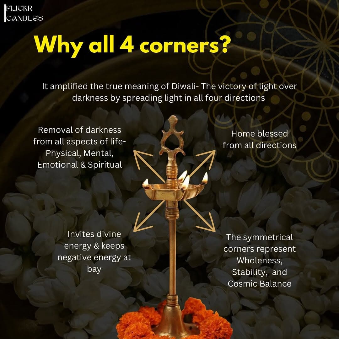 My grandmother always lit the four-cornered diyas differently… 🪔 thumbnail 4